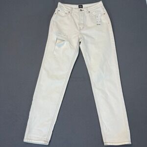 BDG Urban Outfitters High Rise Mom‎ Jeans White Distressed Denim Size 27 NWI